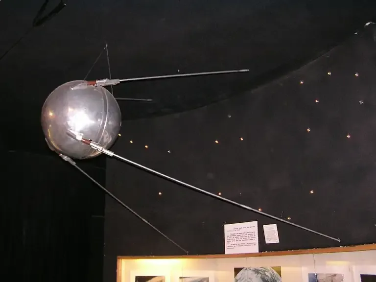 Sputnik 1 was the first artificial Earth satellite. It was launched into an elliptical low Earth orbit by the Soviet Union on 4 October 1957 as part of the Soviet space program. Picture by